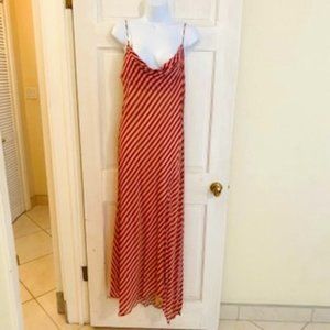 Lavender Brown Silky Midi Dress